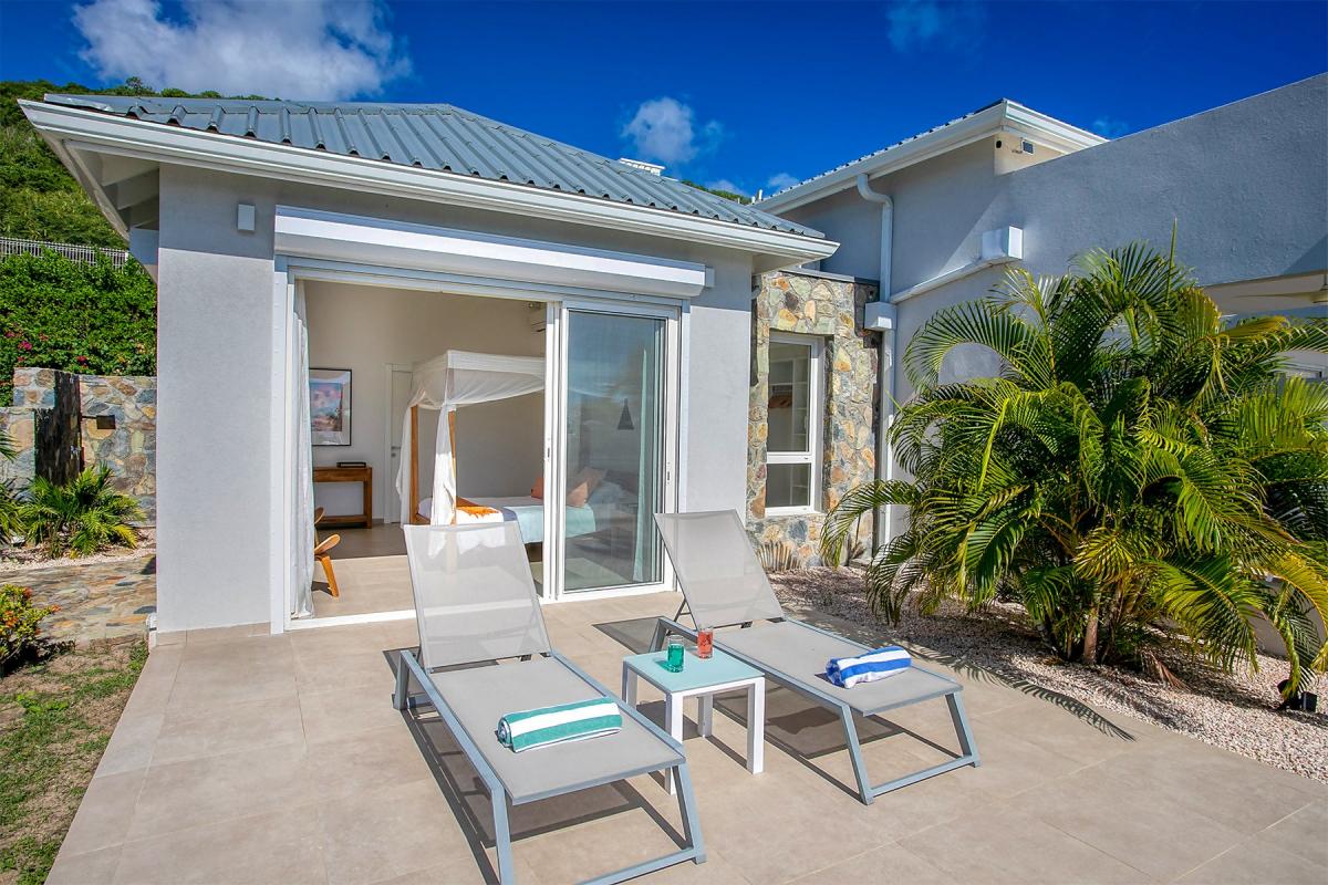 Location villa St Martin - Terrasse chambre 4
